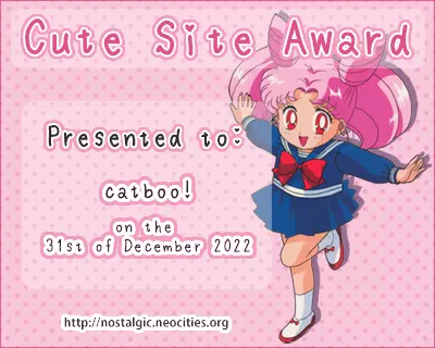 cute award, presented by nostalgic.neocities.org