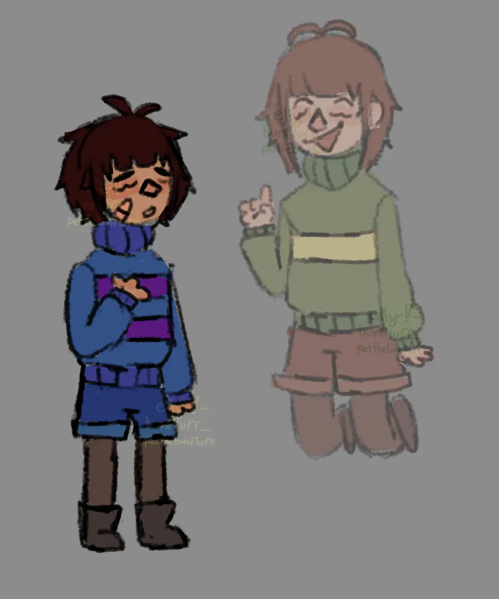 frisk and chara from undertale