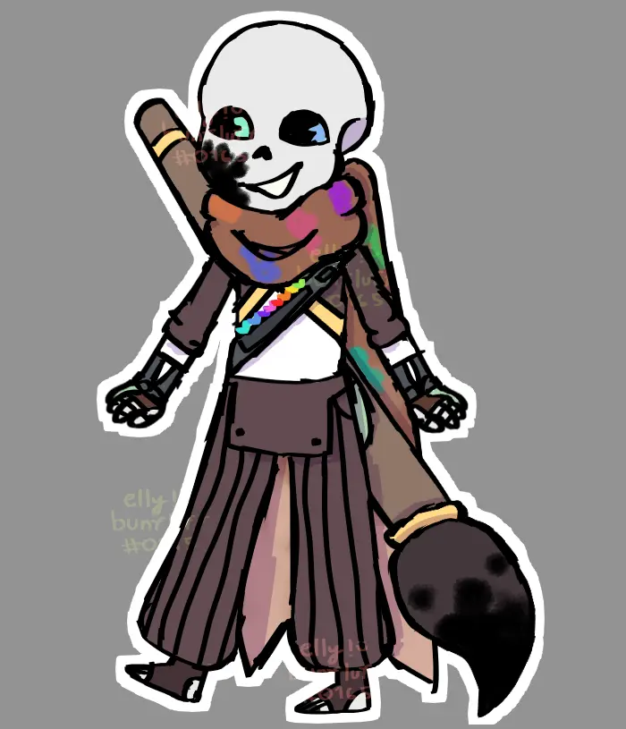 a chibi version of ink sans by comyet