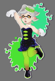 a fullbody of marie cuttlefish from splatoon posing